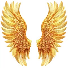 Pair of Golden Angel Wings