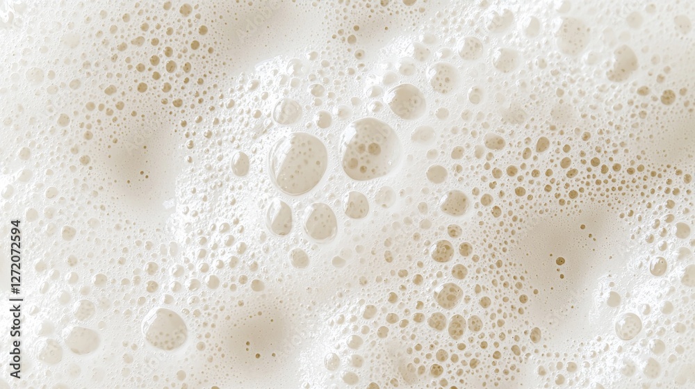 Poster soft, thick layers of creamy foam create a textured landscape with a myriad of tiny air bubbles glis