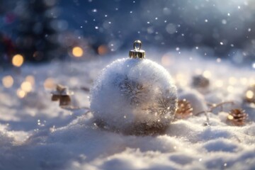 christmas tree and snow globe