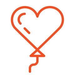 Heart balloon design as a line icon vector illustration used in modern graphic projects