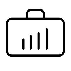 Business briefcase with growth chart symbolizing success and progress in finance and career advancement