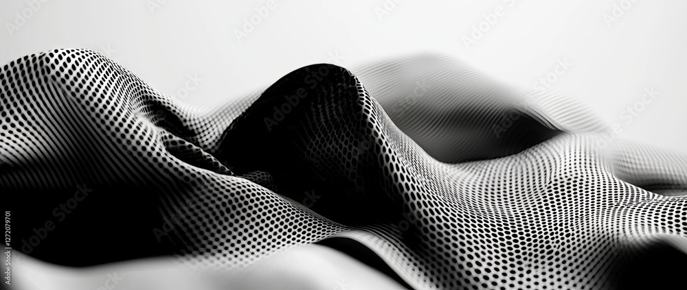 Aufkleber the digital background features a futuristic abstract wave, symbolizing the connection structure of 