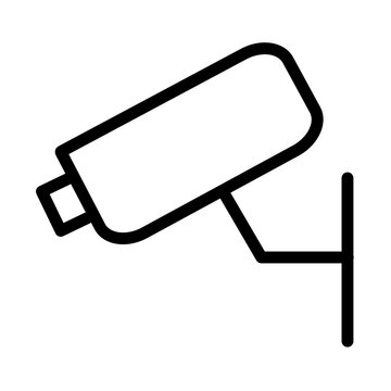 recommend clip art: Security camera line icon representing surveillance technology for safety and monitoring purposes