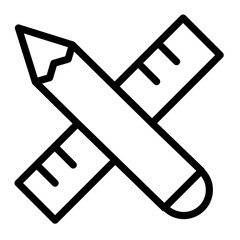 Illustration of crossed pencil and ruler representing design and creativity in various applications