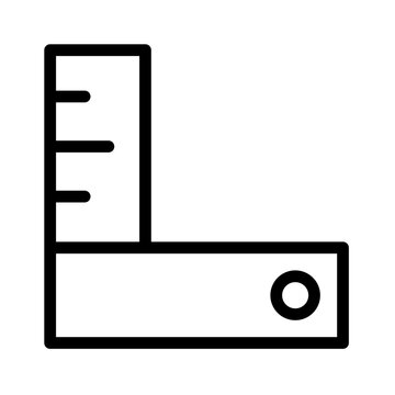 recommend clip art: Line icon vector representation of a ruler used for measuring in design and crafts