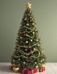 christmas tree and gifts