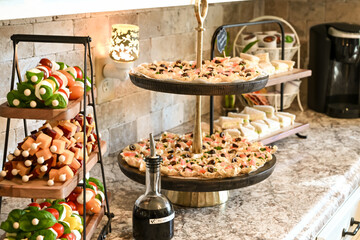 appetizer display for party or shower