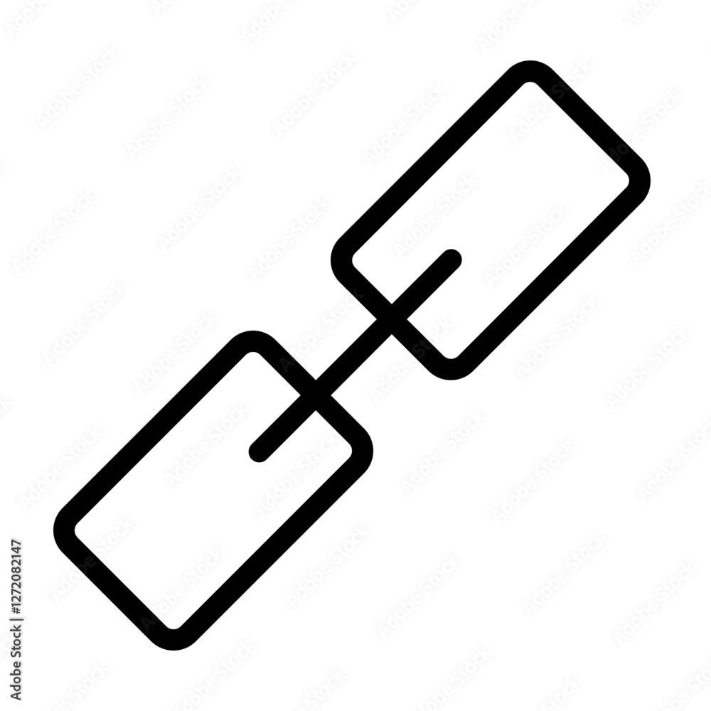 Poster line icon vector illustrating a simple connection symbol with linked shapes for digital communicatio