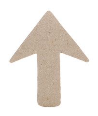 Fototapeta premium One kraft paper arrow isolated on white