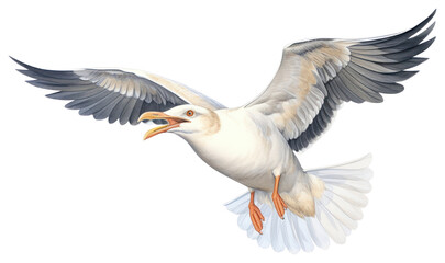 Obraz premium PNG Seagull flying seagull illustration bird.
