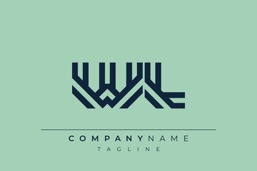 WL minimal line logo. Letter W and L vector line logo design.