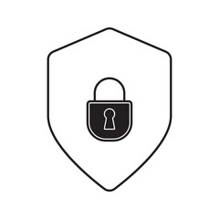protective icon, shield icon on a white background
