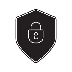 protective icon, shield icon on a white background
