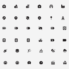 Flat Design Icon Set for User Interface