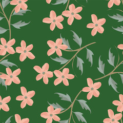 Vintage Floral patterns seamless background border embroidery ethnic batik retro. Flower motifs paisley batik. Blue indigo silhouette watercolour flowers ikat design hand drawn. Vector illustration