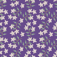 botanical floral vector seamless pattern with roses herbs and leaves big set background with flowers