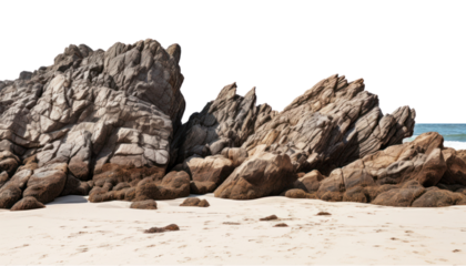 PNG Coastal rocks shore outdoors nature beach.