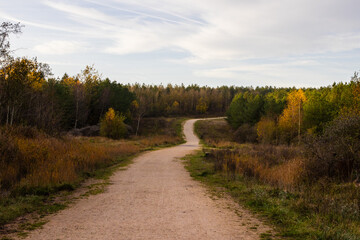 country road in autumn
