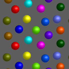 seamless pattern of colorful round balls