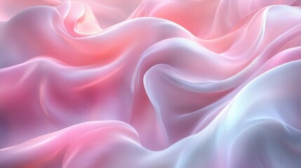 Obraz premium Soft Flowing Fabric Textures in Pink and White Hues for Design