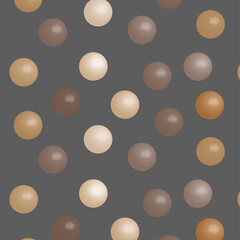 seamless pattern of colorful round balls