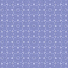 Pattern with floral geometric elements and hearts on blue background