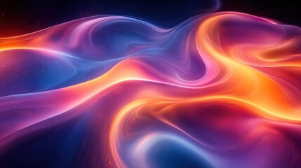 Fototapeta premium Abstract Colorful Waves in Vibrant Purple and Orange Tones