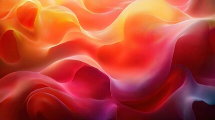 Obraz premium Colorful Abstract Waves of Light and Movement in Red and Orange