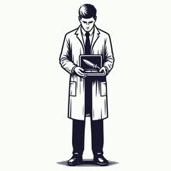 vector illustration of person holding a dagger