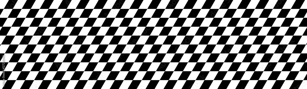 Aufkleber racing flag background. seamless black-and-white checkered flag pattern in a diagonal layout. classi