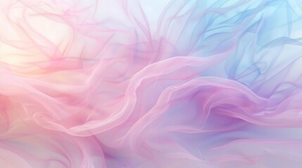 Textures of delicate gossamer flow in soft pastel colors create a serene backdrop perfect for peaceful messaging and creative expression with plenty of open space for customization