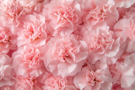 Delicate Pink Carnations in Full Bloom for Floral Decoration