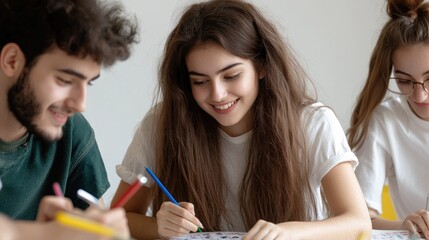 Engaging group study session classroom educational content collaborative environment interactive viewpoint learning concept