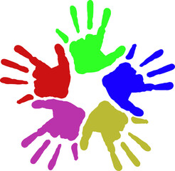 colorful hands