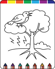 Easy Earthquake Coloring Page for Preschoolers Simple and Engaging Natural Disaster Art, Educational Earthquake Coloring Worksheet for Kids Teach Preparedness Through Art