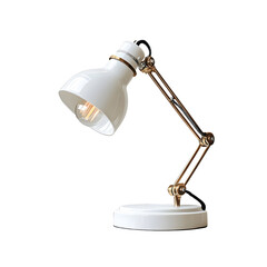 Modern White Desk Lamp with Adjustable Arm