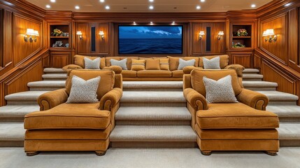 Luxurious home theater seating area