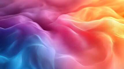 Fototapeta premium Colorful Waves of Soft Fabric in Vibrant Shades of Blue and Pink