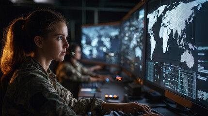 Fototapeta premium Secure state networks, holographic firewalls, national cybersecurity.
