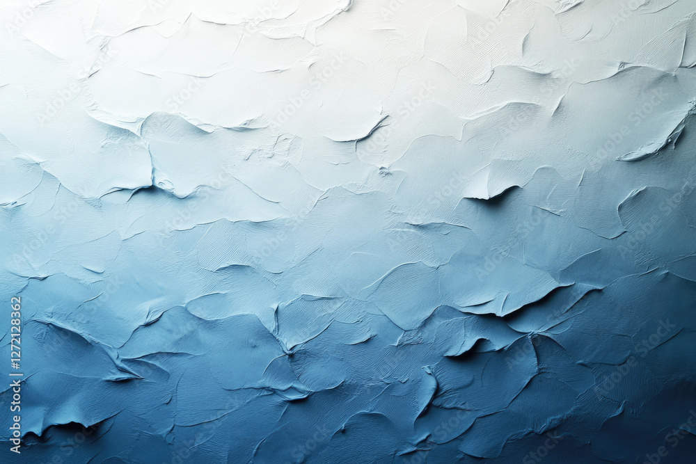 Poster abstract blue textured background with a gradient effect, showcasing uneven, wavy, and sculpted surf