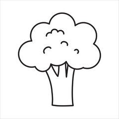 Brocoli icon outline vector