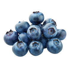 Obraz premium Fresh blueberries isolated on white or transparent background for healthy eating concepts