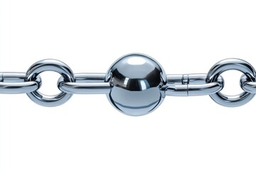 Obraz premium Close-up of Silver Chain Necklace