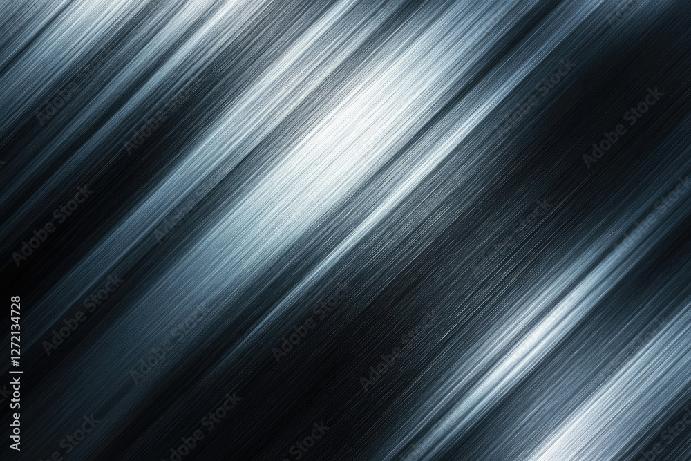 Poster abstract background with diagonal brushed metal texture in shades of gray and black.