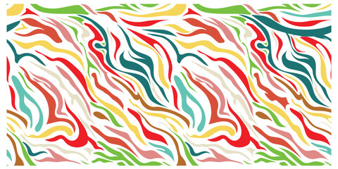 Colorful seamless abstract wavy pattern in a modern artistic style,  A vibrant abstract background with flowing wavy lines in various colors, evoking a sense of movement and energy.