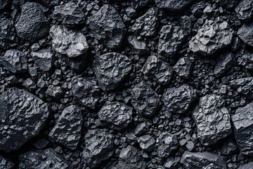 Coal-Dark Granular Stone Surface Backdrop Textured and Rugged