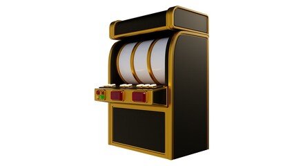 3D render of Gold Slot casino isolated