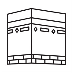 Ka'bah icon outline vector