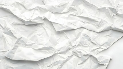 Obraz premium White Crumpled Paper Texture Background