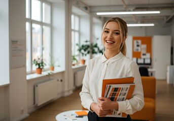 Professional Woman Standing in Office